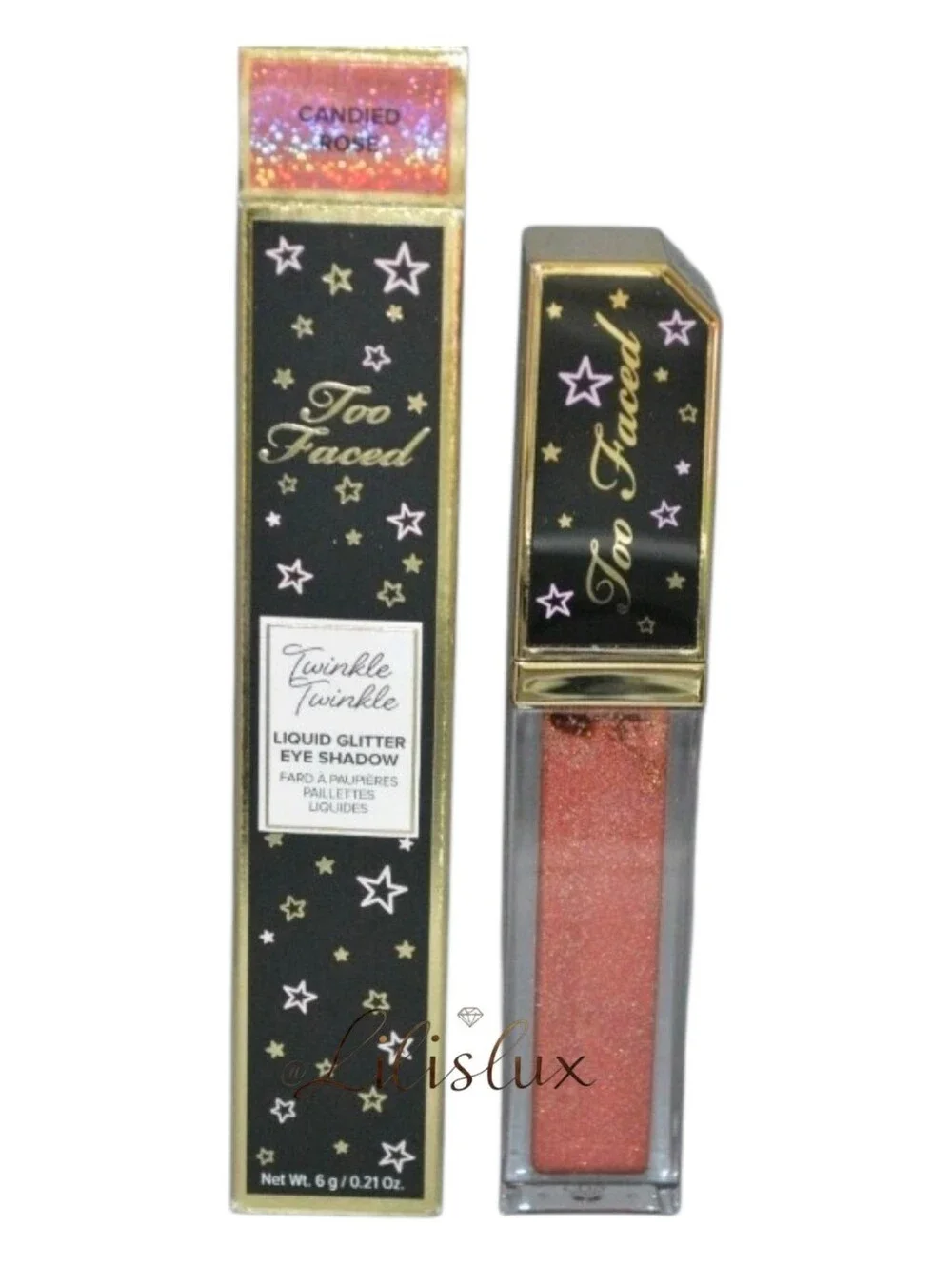 Too Faced Twinkle Twinkle Liquid Glitter Eyeshadow NIB Discontinued Candied Rose